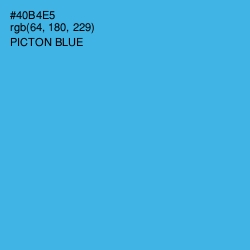 #40B4E5 - Picton Blue Color Image